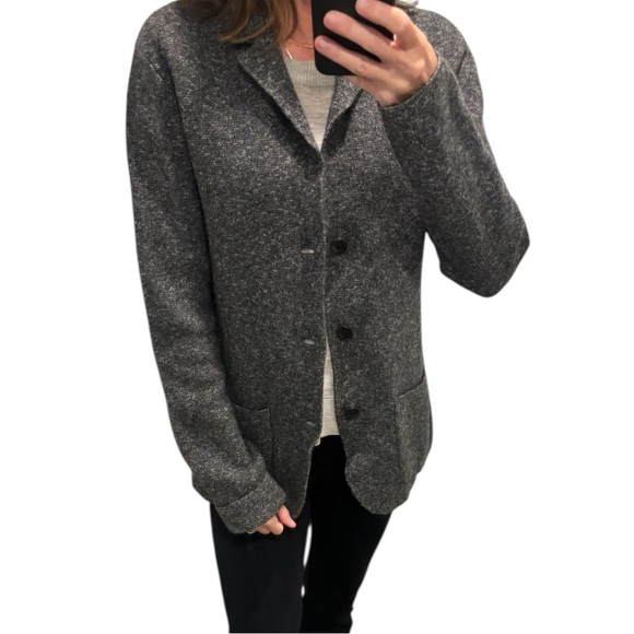 Club Monaco Marled Grey Sweater Blazer Jacket - Picture 2 of 6